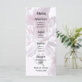 Menu Coeur Chrysanthème rose (Debout devant)