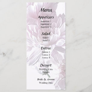 Menu Coeur Chrysanthème rose