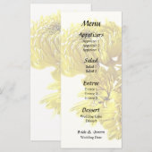 Menu Coeur de Chrysanthème jaune (Devant / Derrière)