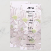 Menu Cœur de Mums Marguerite Rose (Devant / Derrière)