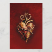 Menu Coeur de passion romance et amour. (Dos)