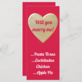 Menu coeur d'or (Devant / Derrière)