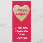 Menu coeur d'or (Devant)