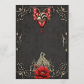 Menu Coeur majestueux, romance gothique (Dos)