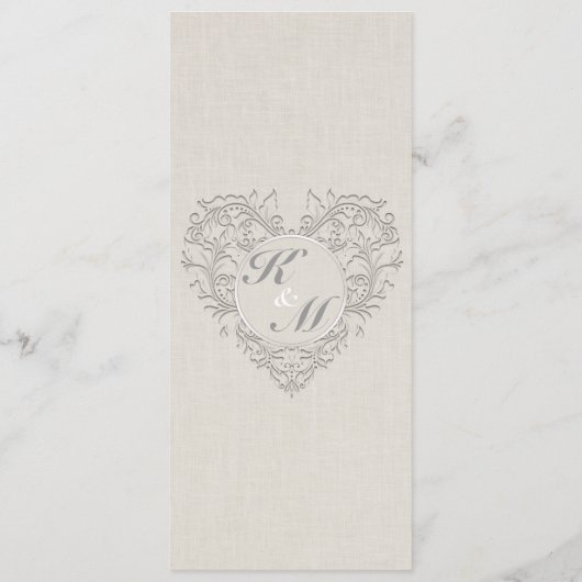 Menu Coeur naturel chic (Dos)