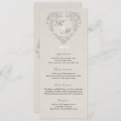 Menu Coeur naturel chic (Devant / Derrière)