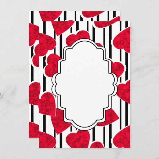 Menu Coeur rouge (Devant / Derrière)