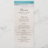 Menu Coeurs dans le sable destination mariage plage (Devant)