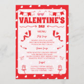 Menu Cœurs Joyuse Saint-Valentin Moderne Motif D'Amour (Devant)