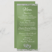 Menu Coeurs, Monogramme et Parties scintillant - Mariag (Devant / Derrière)