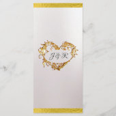 Menu Coeurs & Monogramme - Mariage Pearl/Or blanc (Dos)