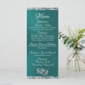 Menu Coeurs, Monogramme & Parties scintillant - Mariage (Debout devant)
