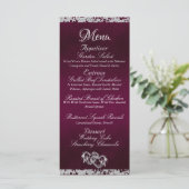 Menu Coeurs, Monogramme & Parties scintillant - Mariage (Debout devant)