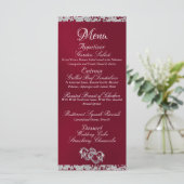 Menu Coeurs, Monogramme & Parties scintillant - Mariage (Debout devant)