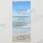 Menu Coeurs pittoresques dans le Sand Beach Wedding Men (Dos)