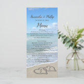 Menu Coeurs pittoresques dans le Sand Beach Wedding Men (Debout devant)