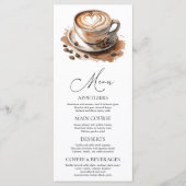 Menu Coffee Love is Brewing Bridal Shower (Devant)