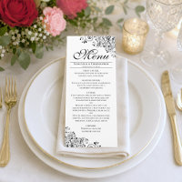 Coins de mariage décoratifs noirs et blancs élégan