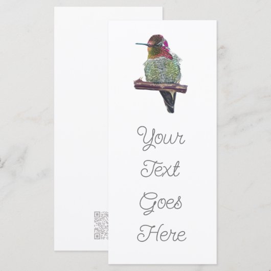 Menu Colibri (Devant / Derrière)