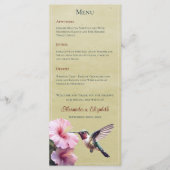 Menu Colibri et Hibiscus | Mariage jaune (Devant)