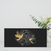 Menu Colibri noir et or (Debout devant)