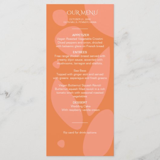 Menu Collage de couleurs modernes (Devant)