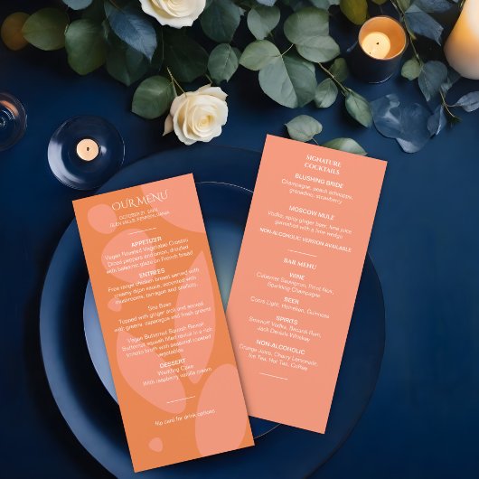 Menu Collage de couleurs modernes