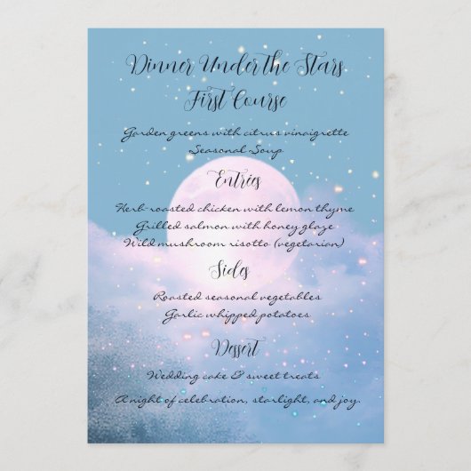 Menu Collection de mariage atmosphérique Moonlight Shim (Devant)