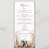 Menu Collection de mariage Cerf Rustique d'Automne (Devant)