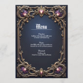 Menu Collection de mariage gothique victorien (Devant)