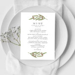 Menu Collection de Mariages de Branches d'Olivier<br><div class="desc">Célébrez dans le style avec ces cartes de menu mariages design et très tendance. Le design comprend une branche d'olivier peinte à la main avec une belle typographie qui est parfait pour toute célébration de mariage à thème rustique. Ce design est facile à personnaliser avec votre libellé d'événement spécial et...</div>