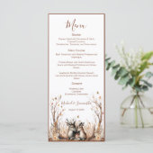 Menu Collection de Mariages de cerfs rustiques d'automn (Debout devant)