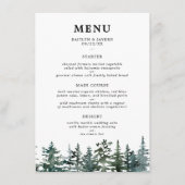 Menu Collection de Mariages de la forêt de pins d'aquar (Devant)