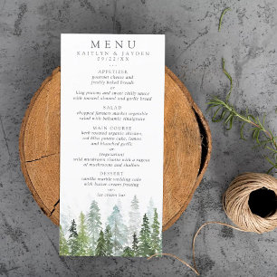 Menu Collection de Mariages de la forêt de pins d'aquar