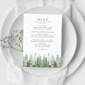 Menu Collection de Mariages de la forêt de pins d'aquar