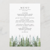Menu Collection de Mariages de la forêt de pins d'aquar (Devant)