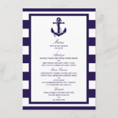Menu Collection de Mariages de la marine d'Ancres nauti (Devant)