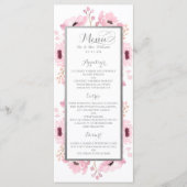 Menu Collection de Mariages floraux rose-printemps (Devant)