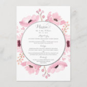 Menu Collection de Mariages floraux rose-printemps (Devant)