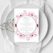 Menu Collection de Mariages floraux rose-printemps