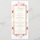 Menu Collection de Mariages floraux rose-printemps (Devant)