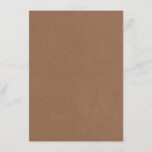 Menu Collection de Mariages Rustic Kraft (Dos)