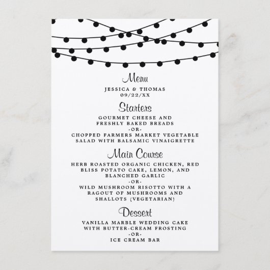 Menu Collection de Mariages Rustic Kraft (Devant)