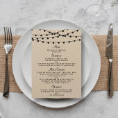 Menu Collection de Mariages Rustic Kraft