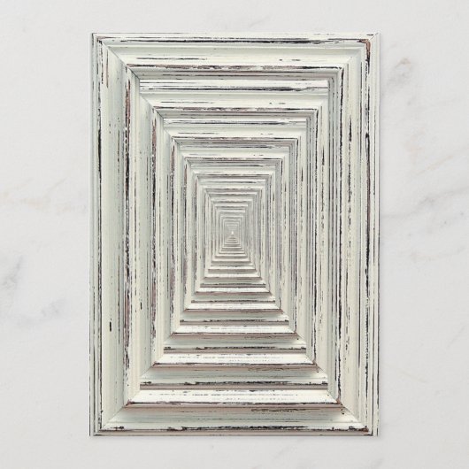 Menu Collection de Mariages Rustic White Frame & Burlap (Dos)