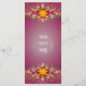 Menu Collection Mariage d'élégance florale rose (Dos)