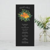 Menu Collection Mariage gothique d'Halloween noir et or (Debout devant)