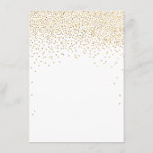 Menu Collection Vintage de Mariage Glam Gold Confetti (Dos)
