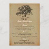 Menu Collection Vintage de Mariages de chênes anciens - (Devant)
