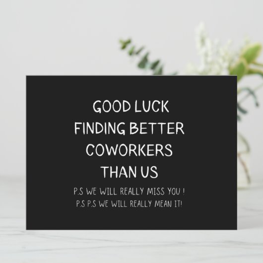 Menu Collègue quittant Coworker Quitter Funny New Job (Debout devant)